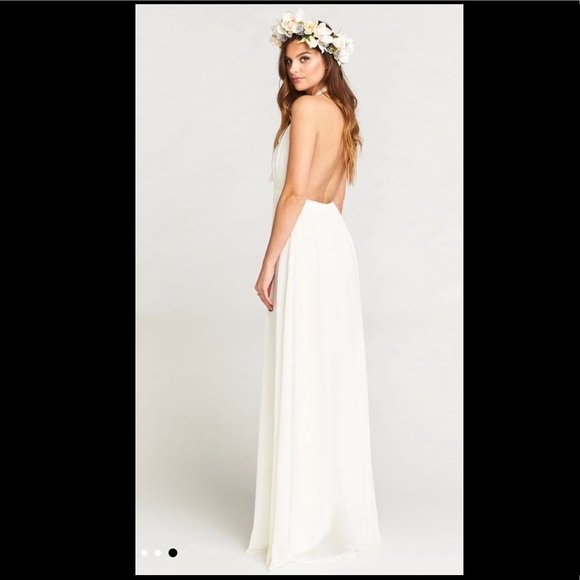 Luna Halter Dress in Ivory Sz XS Show Me Your Mumu - Picture 3 of 3